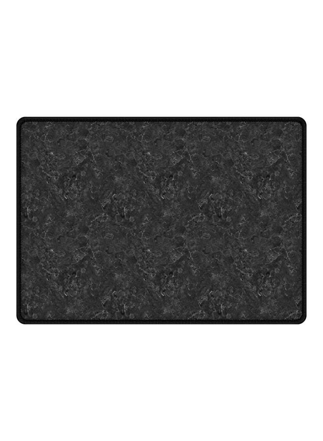 ستايلايزد لوحة ماوس مزينة بنقشة رخامية بلون أبيض مع قاعدة من المطاط مضادة للانزلاق أسود