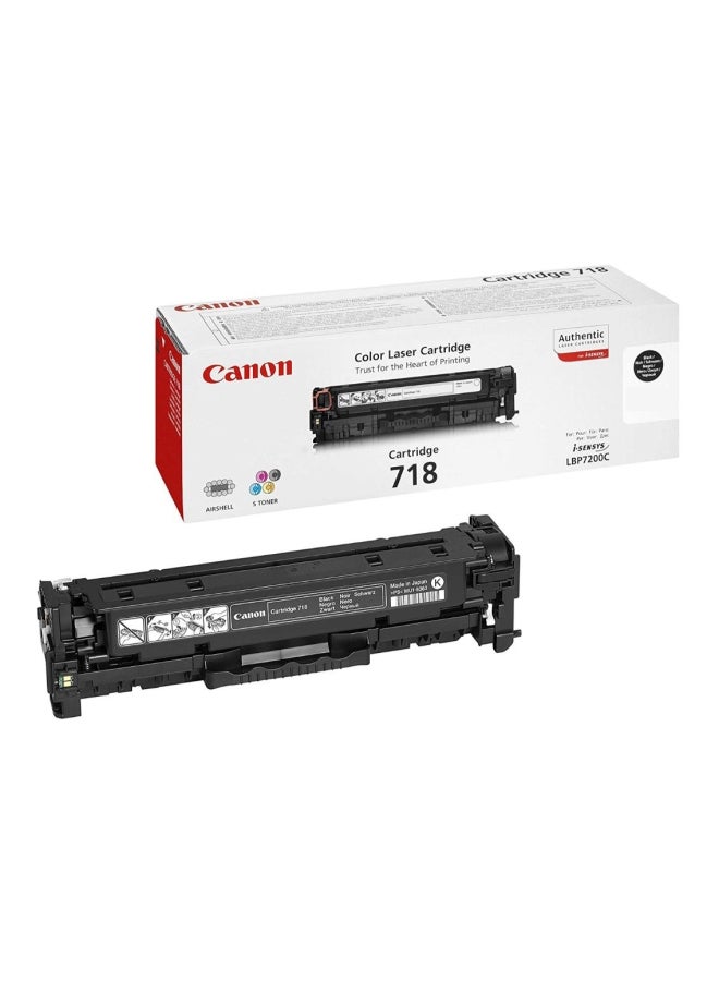 كانون خرطوشة حبر للطابعات طراز 718 أسود