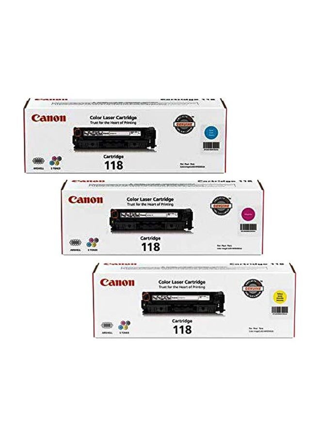 كانون مجموعة خراطيش حبر ليزر مكونة من 3 قطع أزرق/وردي/أصفر