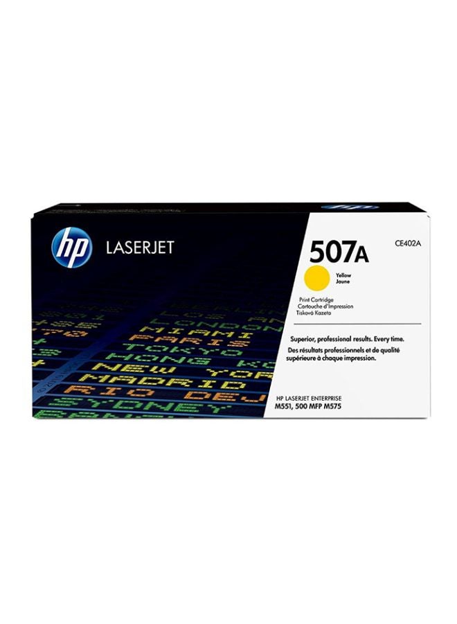 HP 507A LaserJet Printer Toner Cartridge Yellow Jaune  - Image 2