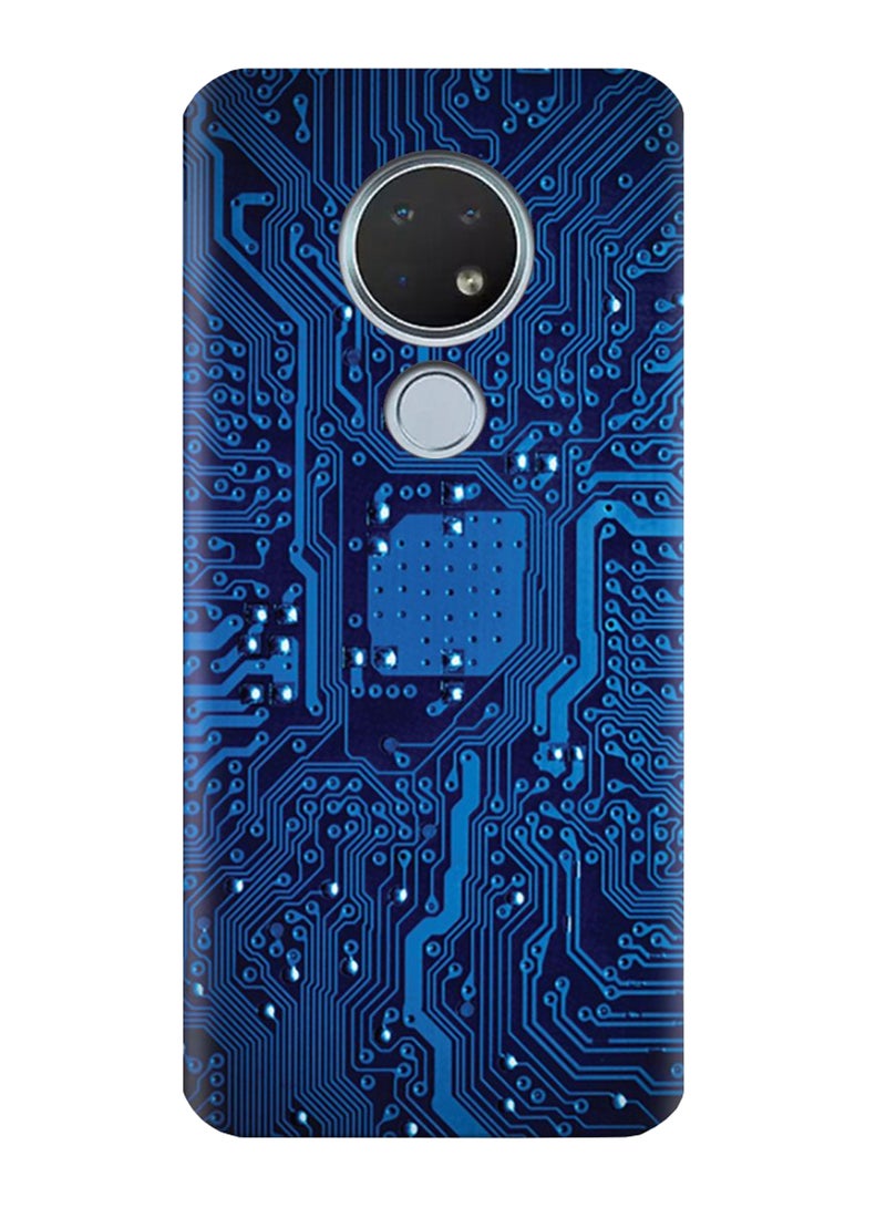 AMC DESIGN Circuit Board Pattern Protective Case Cover For Nokia 6.2 Blue/White  - Image 2