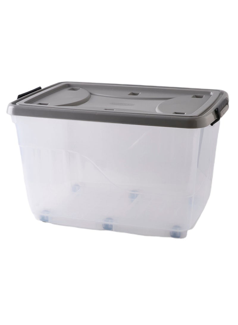 Home Box Kevin Storage Box With Wheels Clear/Black  - Image 1