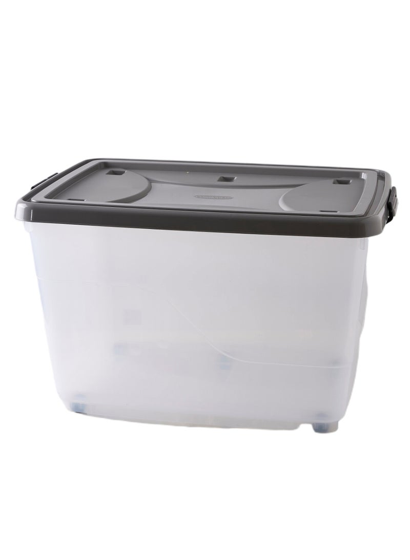 Home Box Kevin Storage Box With Wheels Clear/Black  - Image 1