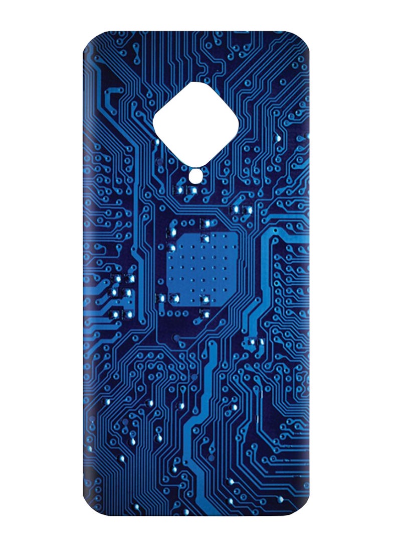 AMC DESIGN Circuit Board Pattern Protective Case Cover For Vivo S1 Pro Blue/White - Image 1