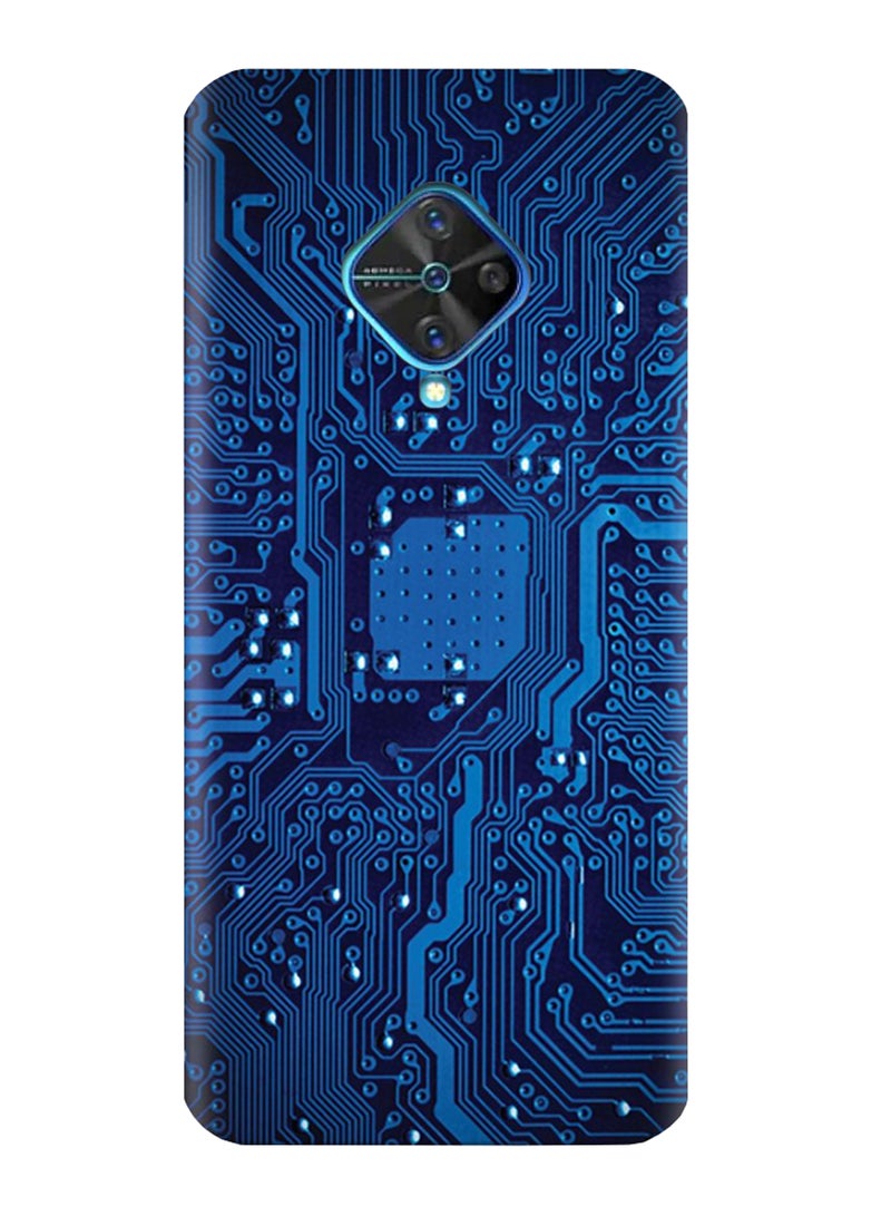 AMC DESIGN Circuit Board Pattern Protective Case Cover For Vivo S1 Pro Blue/White - Image 2