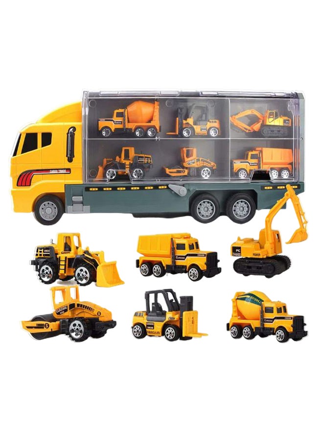 6-In-1 Construction Truck Vehicle Carrier With Trucks Multicolour - Image 1