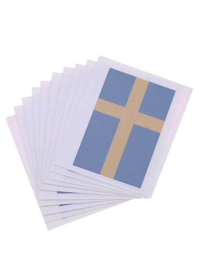 ANSELF 10-Piece National Flag Temporary Tattoo Set 5x0.3x4cm - Image 1