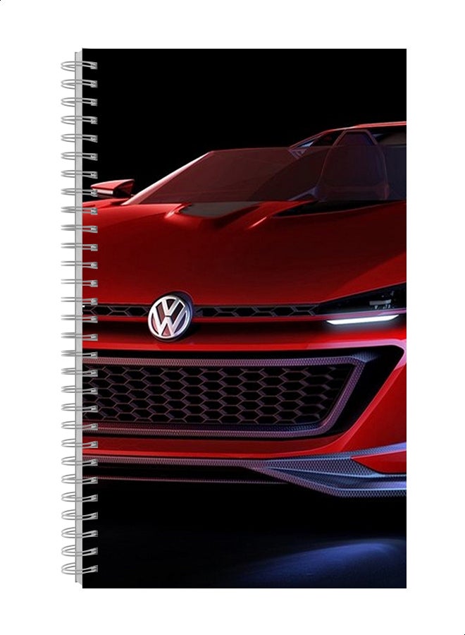 دفتر ورق حلزوني مقاس A4 أسود/أحمر/أخضر