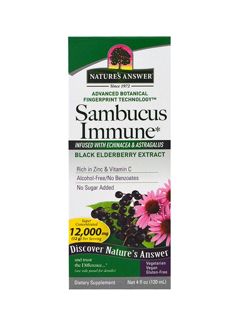 Nature's Answer, Sambucus Immune, Infused with Echinacea & Astragalus, 12,000 mg, 4 fl oz (120 ml)