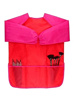 Waterproof Long Sleeve Artist Painting Apron Red
