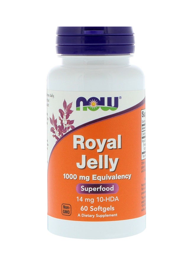 Now Foods Royal Jelly Dietary Supplement 60 Softgels - Image 1