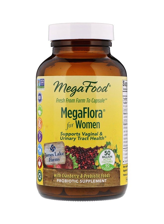 ميغافود MegaFood, MegaFlora for Women, 90 Capsules (Ice)