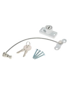 Generic Universal Window Door Cable Lock White/Silver  - Image 2