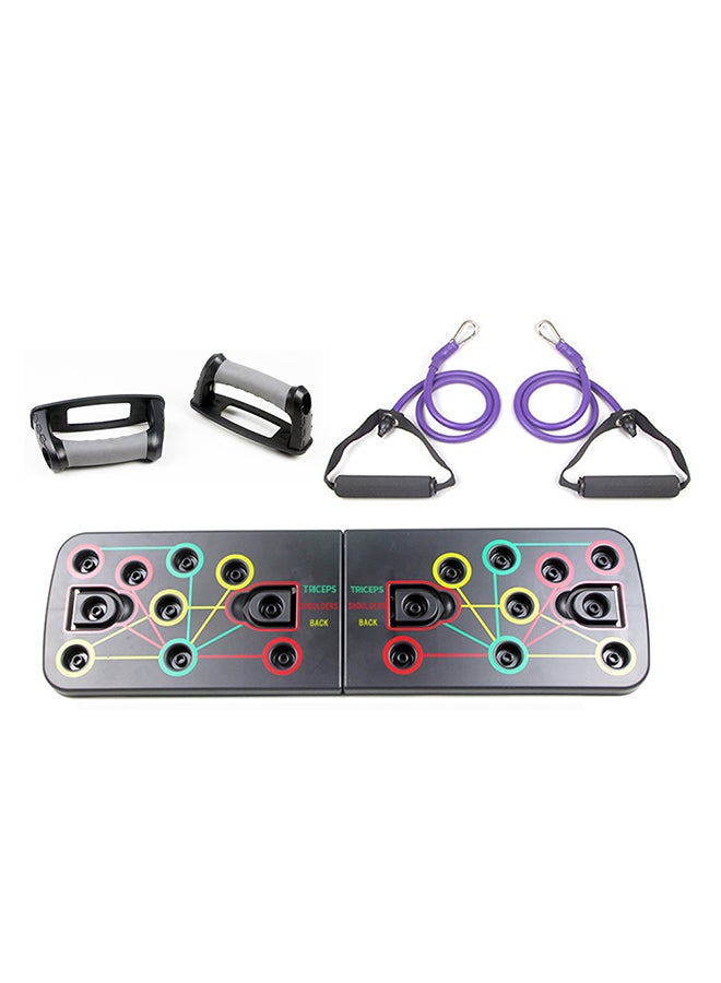 Generic 5-Piece Multi-Functional Foldable Push-Up Board System And Resistance Band Set 
