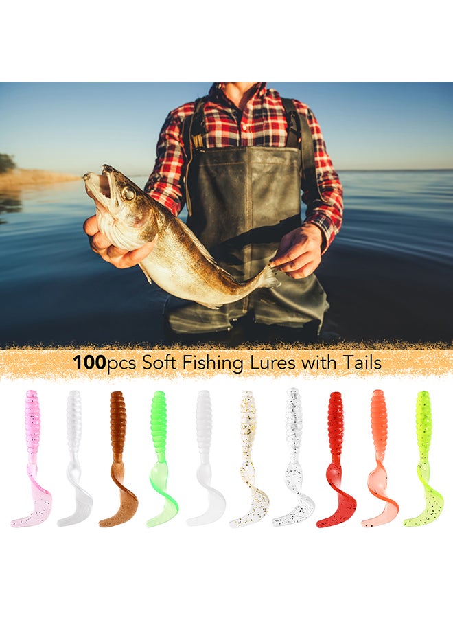 Generic 100-Piece Soft Artificial Fishing Lure Set 5.5cm  - Image 2