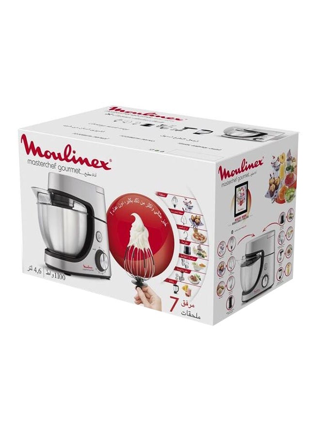 Moulinex - Kitchen Machine | Masterchef Gourmet Kitchen Machine | Silver | Stainless Steel/Plastic | 2 Years Warranty 1100 W QA513D27 Black/Silver - Image 1