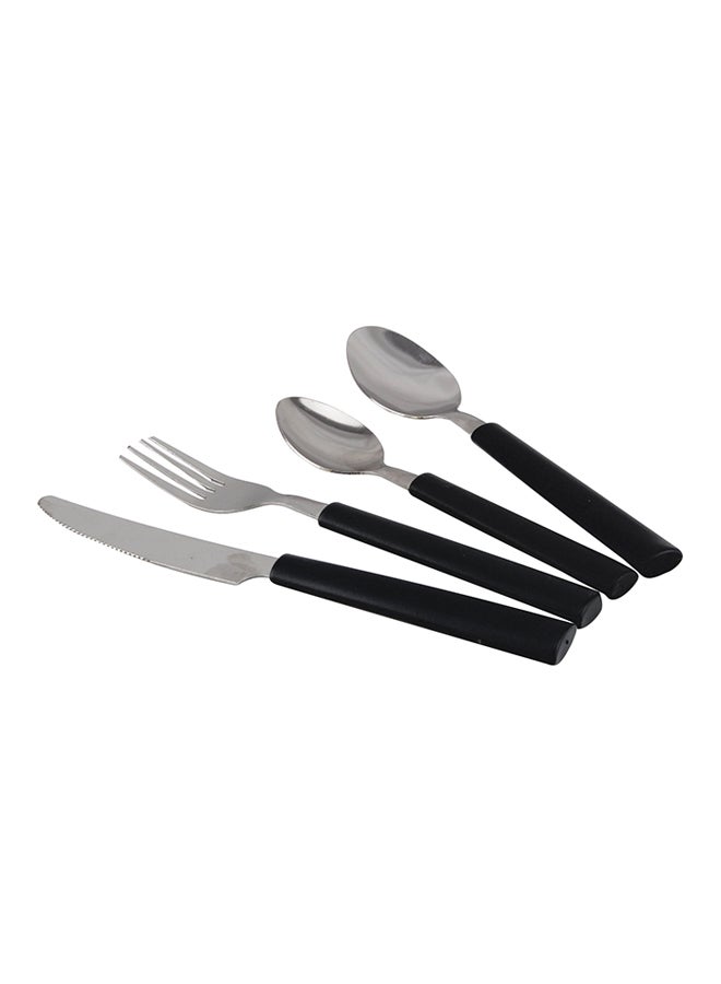 High quality 25-Piece Cutlery Set Black/Silver 18 x 5cm - Image 3