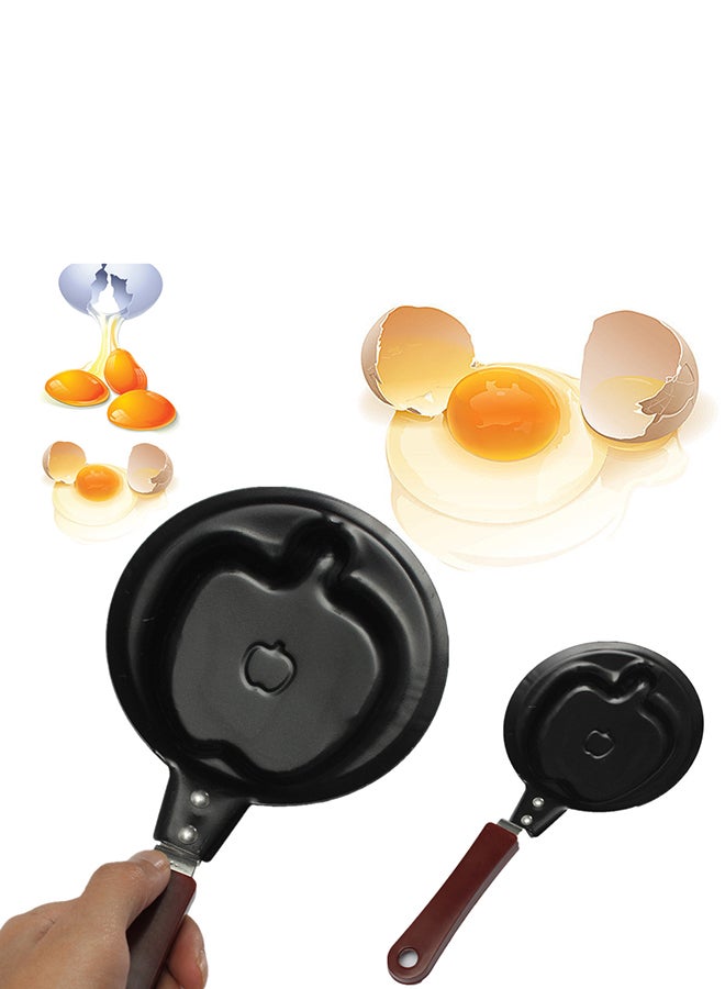 Mini Apple Design Fry Pan Black/Brown 12 x 5cm - v1590140758/N38129840A_2