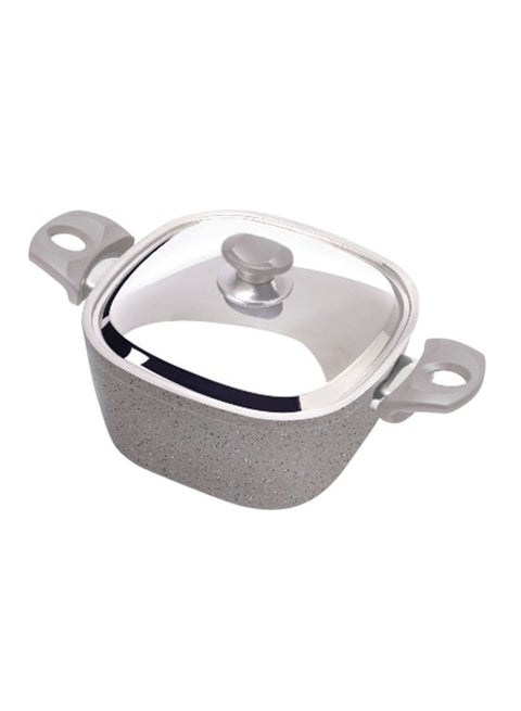Square Stew Pot With Lid Beige 20cm