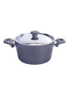 Top Chef Round Stew Pot With Lid Grey 24cm 