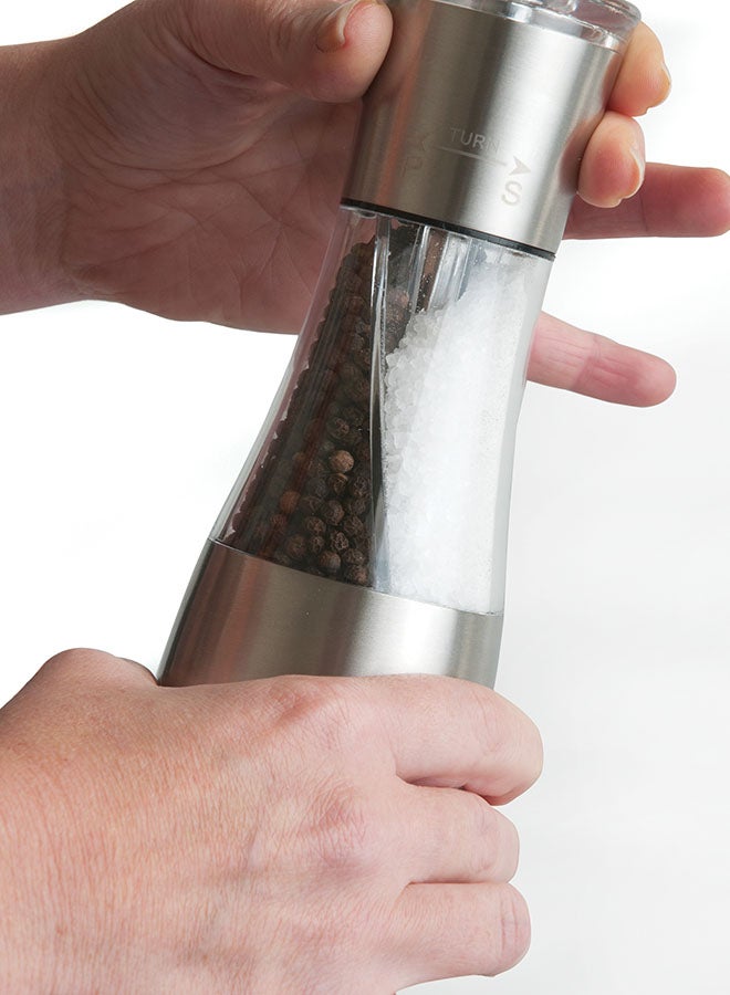 Berghoff Salt And Pepper Mill Silver/Clear 19centimeter  - Image 2