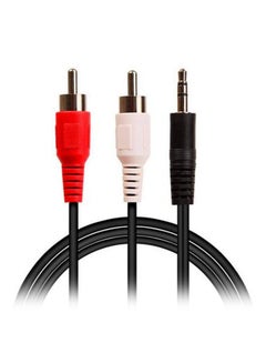 كلاس برو كابل صوت من Aux إلى 2RCA أسود / أبيض / أحمر  - Image 1