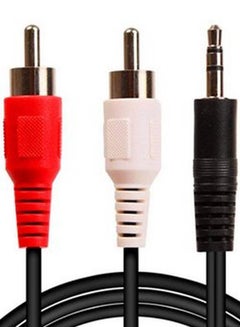 كلاس برو كابل صوت من Aux إلى 2RCA أسود / أبيض / أحمر  - Image 2