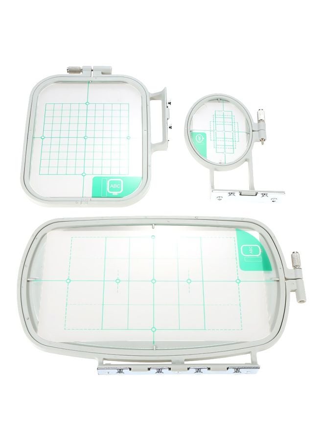 3-Piece Embroidery Frame Set For Brother Sewing Machines Grey/Green/Purple  - Image 3