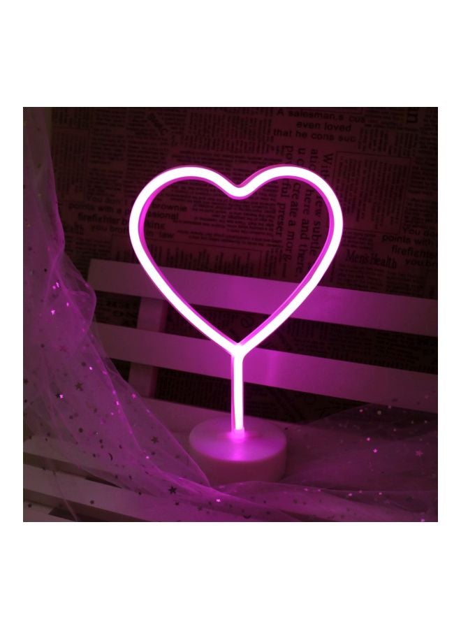Heart Shaped Neon LED Light Pink 32.5x20.5x4cm  - Image 2