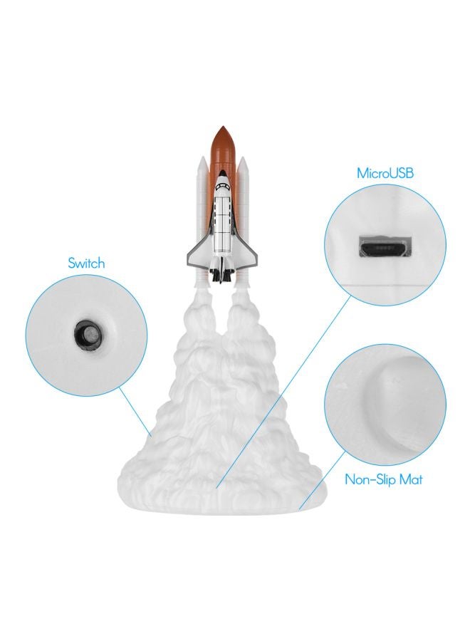 3D Space Shuttle Designed Lamp Set White/Brown/Black - Image 4