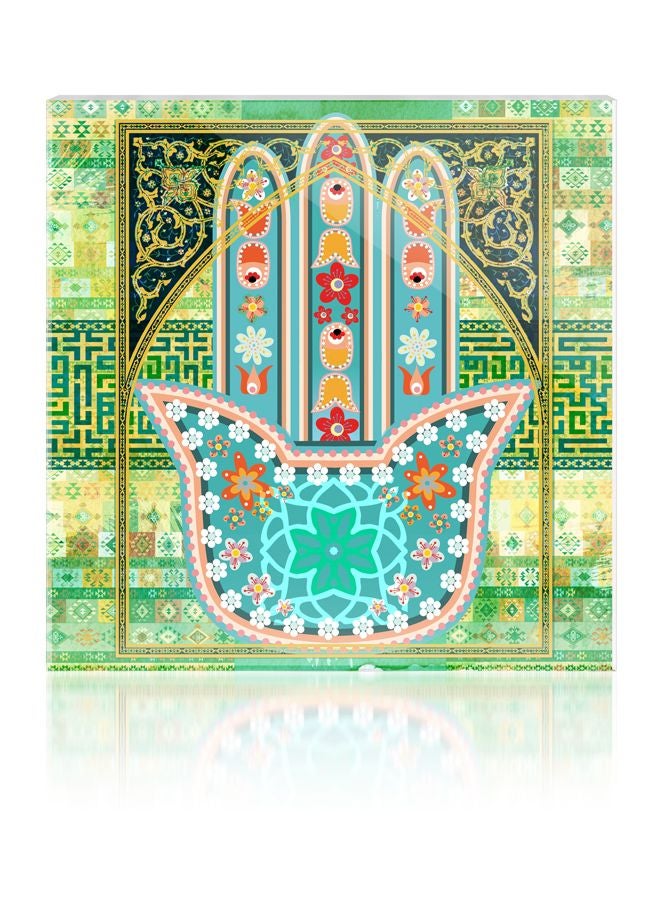 Clarus Edition Decorative Wall Art Green/Turquoise 16x16cm - Image 2