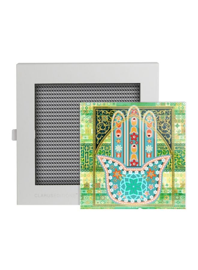 Clarus Edition Decorative Wall Art Green/Turquoise 16x16cm - Image 1