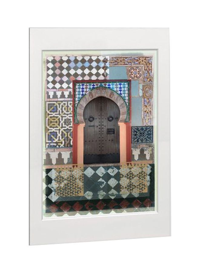 Moor Doors And Details Printed Wall Art Peach/Blue 29.7x42cm 