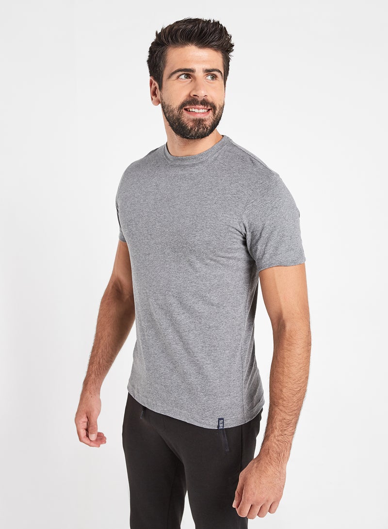 JOCKEY - Cotton T-Shirt Grey Melange - Image 1