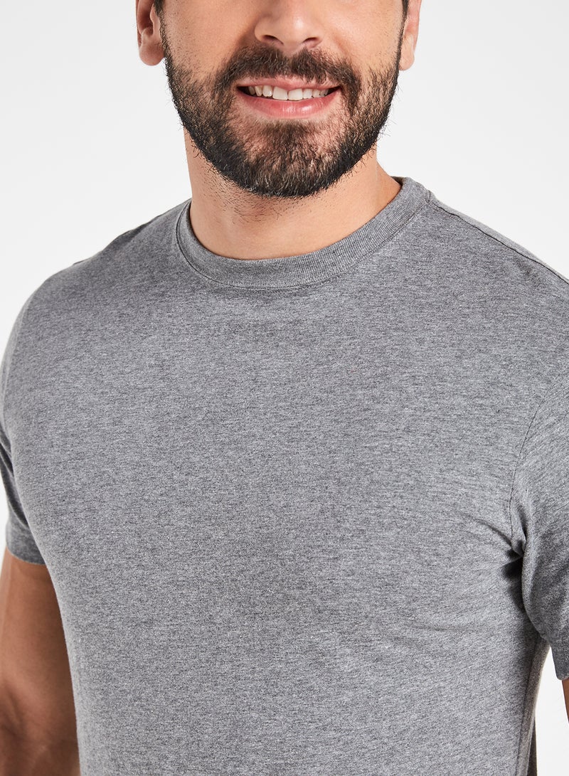 JOCKEY - Cotton T-Shirt Grey Melange - Image 1