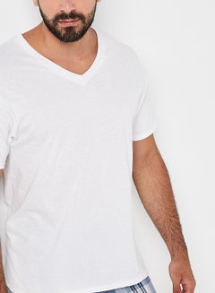 Hanes 3-Piece Cotton Short Sleeves Undershirt White  - Image 4