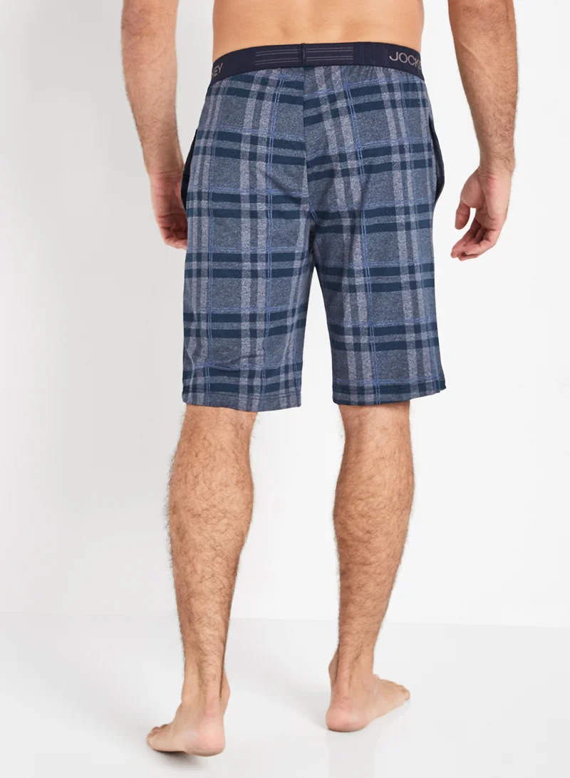 JOCKEY Check Pattern Cotton Fit Shorts