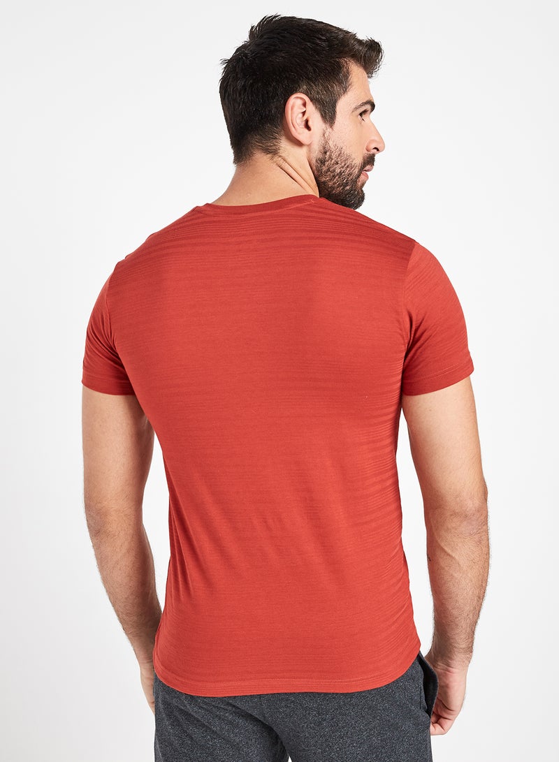 JOCKEY - Solid Design Cotton Short Sleeves T-Shirt Cinnabar - Image 1