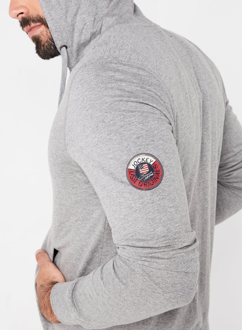 JOCKEY Hooded Jacket Grey Melange  - Image 4