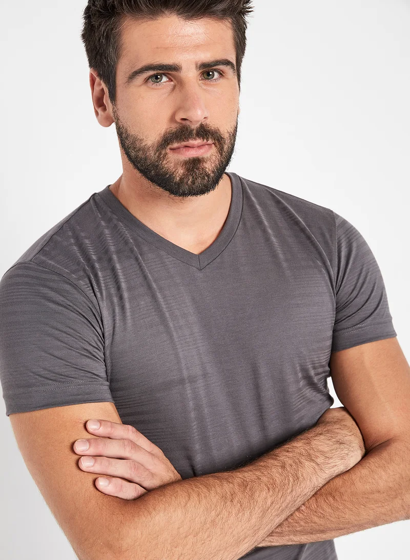 JOCKEY Solid Design Cotton Short Sleeves T-Shirt Gunmetal