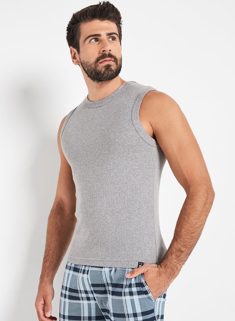 JOCKEY Cotton Vest Grey Melange - Image 1