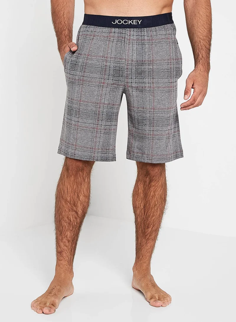 JOCKEY Check Pattern Cotton Fit Shorts