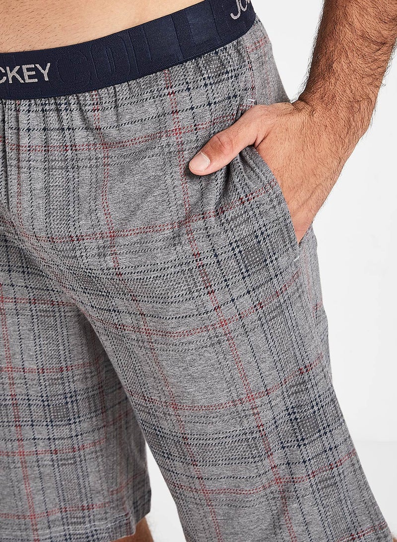 JOCKEY - Check Pattern Cotton Fit Shorts Assorted Color/Print - Image 1