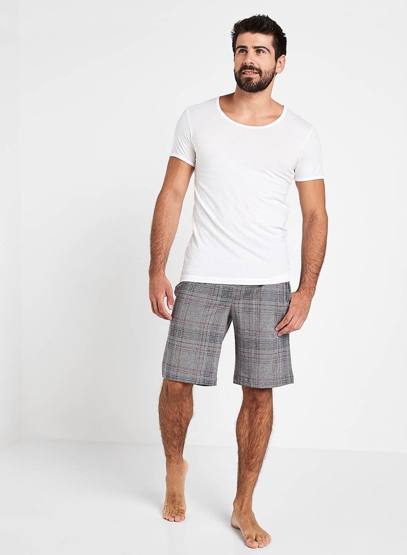JOCKEY - Check Pattern Cotton Fit Shorts Assorted Color/Print - Image 1