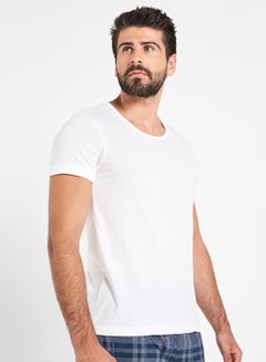 Round Neck Undershirt White