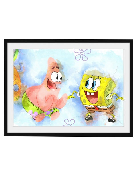 Spongebob Patrick Star Poster With Frame Multicolour 50 x 40cm