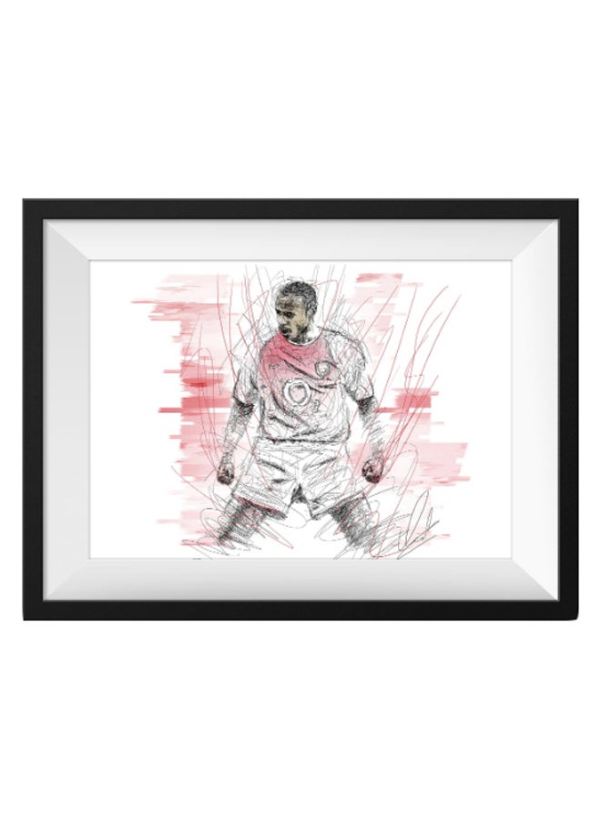 Boomah Accessories Arsenal Football Art Poster With Frame White/Red/Black 30 x 40cm