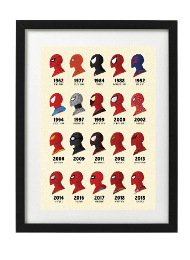 إكسسوارات بومة ملصق بتصميم سبايدرمان مع إطار متعدد الألوان 50 x 40Ø³Ù†ØªÙŠÙ…ØªØ±