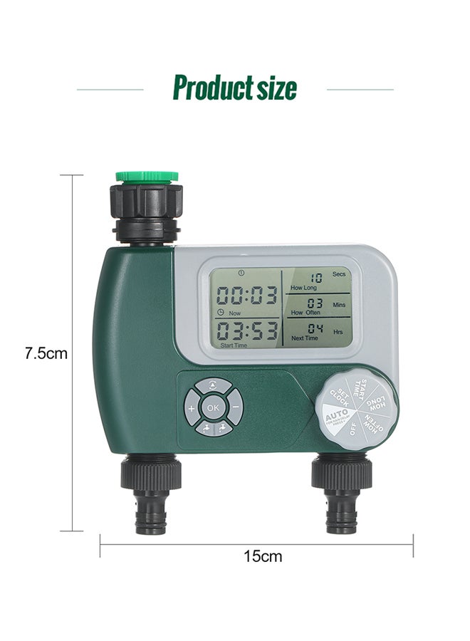 Generic - Automatic Digital Hose Faucet Timer Green/Black/Silver - Image 1