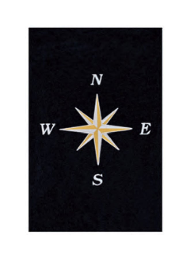 MatMania North Star Print Nautic Doormat Black/White/Yellow 50 x 75cm 